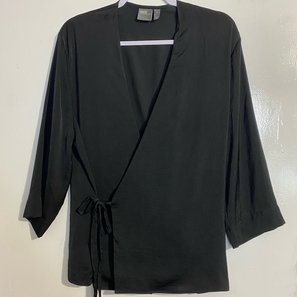 ASOS satin wrap kimono